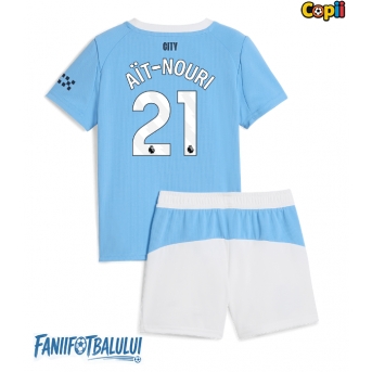 Manchester City Rayan Ait-Nouri #21 Echipament de Fotbal Replică 2025-26 Copii Acasa (+ Șorturi)
